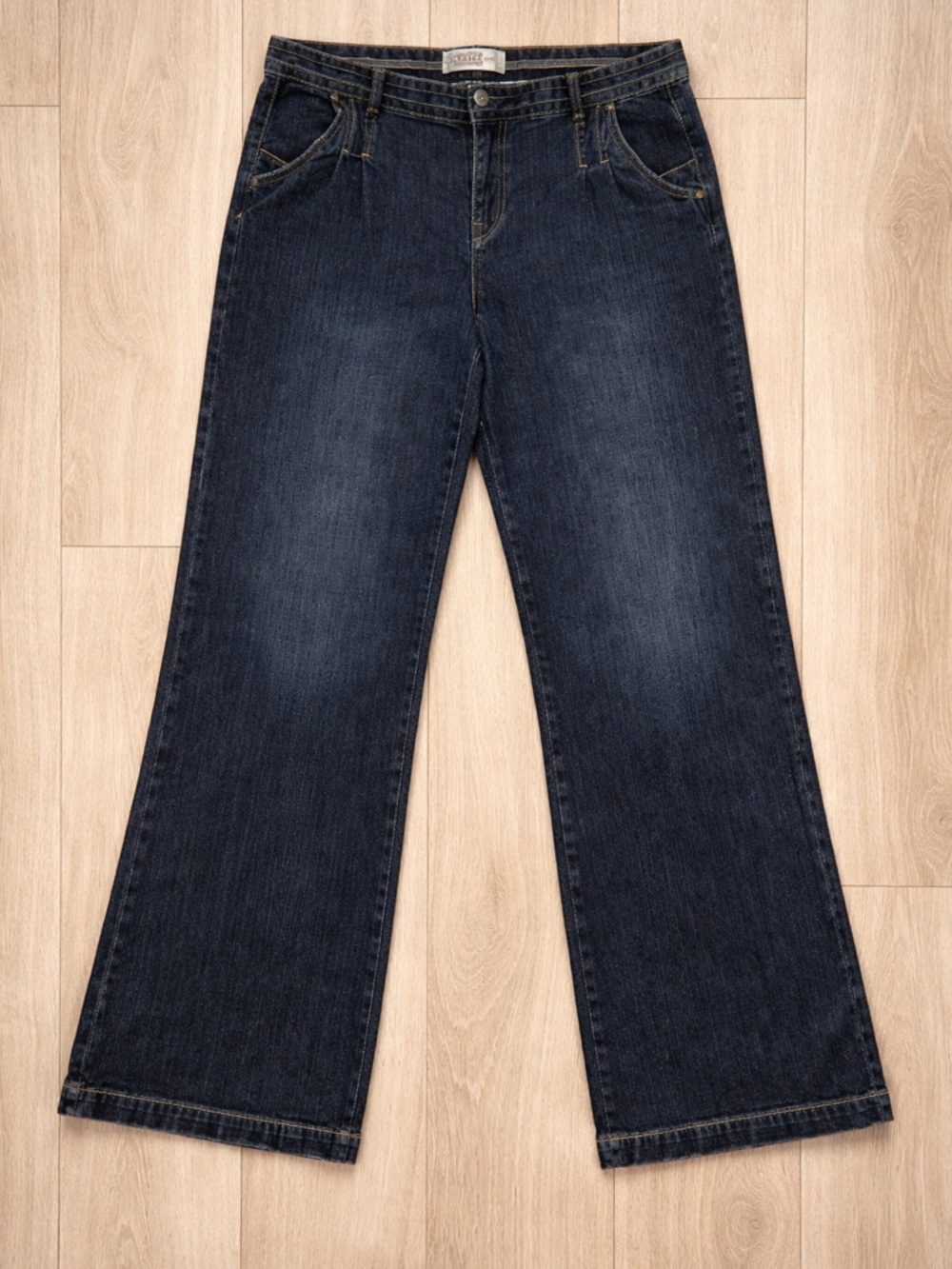 VTG Route 66 Jeans Women Juniors 14/15 Wide Leg Distressed Y2K Skater 90s Retro